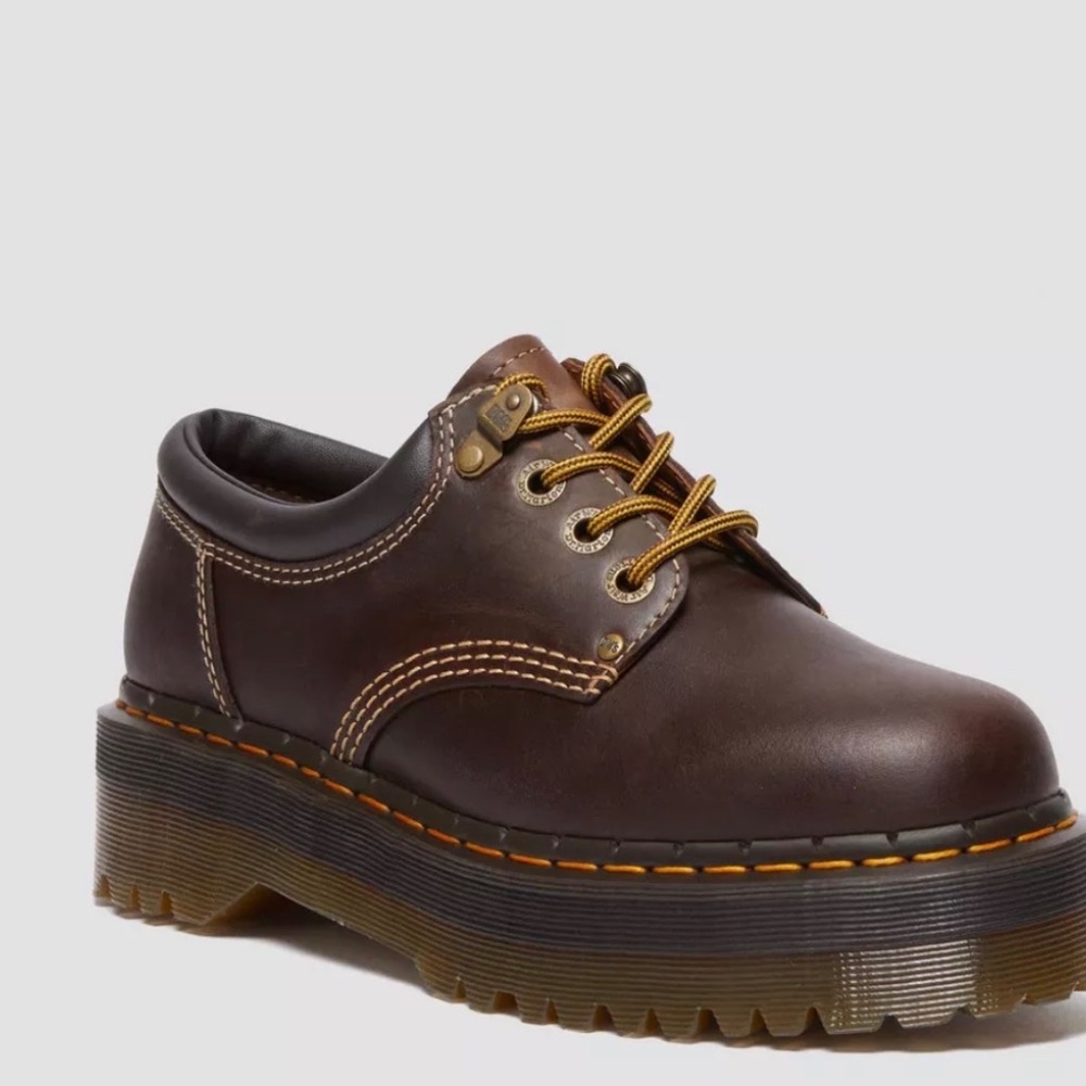 8053 ARC CRAZY HORSE LEATHER PLATFORM CASUAL DOC MARTEN SHOES - Picture 2 of 5